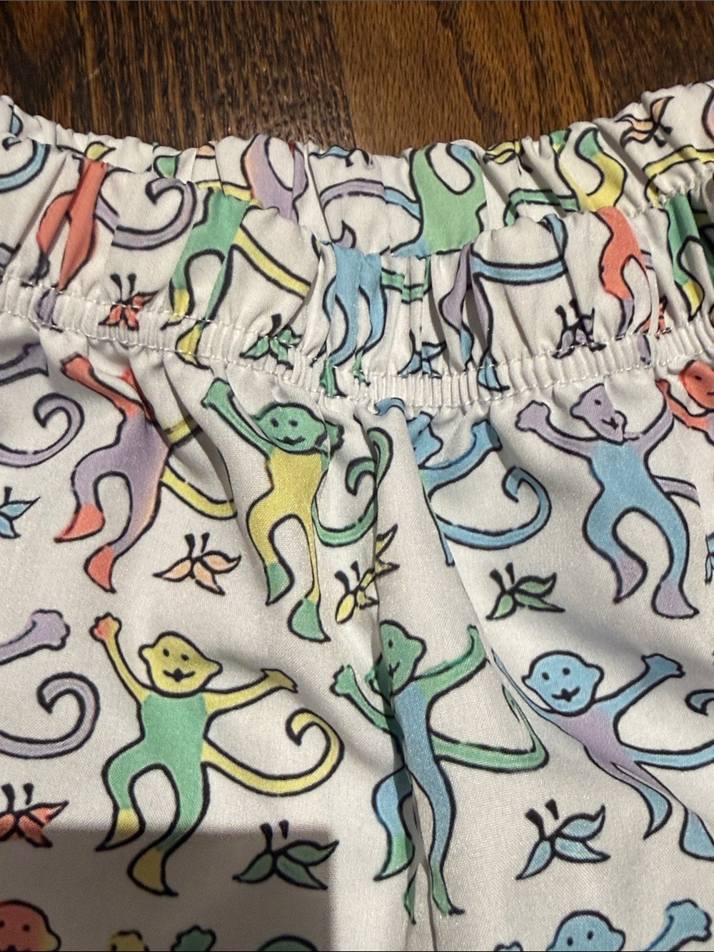 Kids Multicolor rainbow Monkey Print Pajama Set - Picture 9 of 10